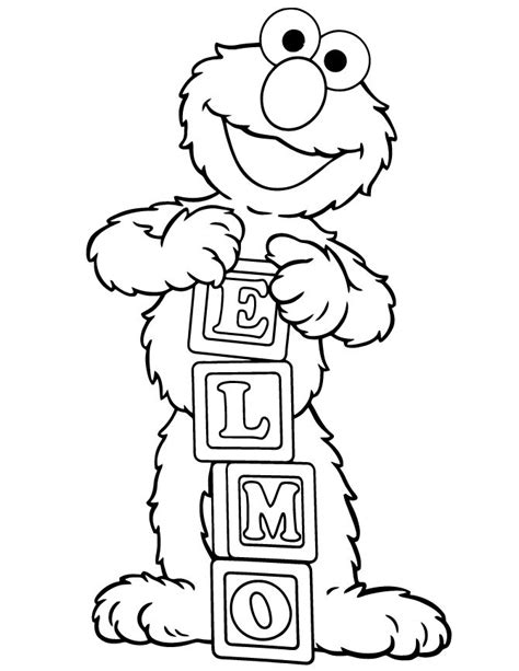 coloring page elmo birthday party pinterest
