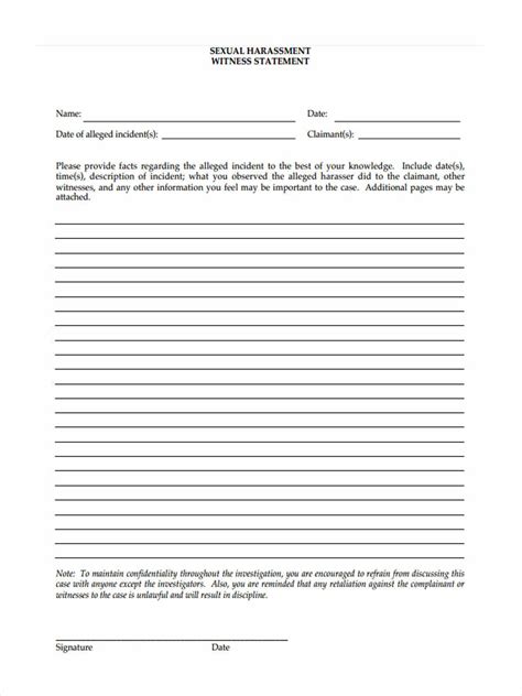 free 19 witness statement forms in pdf ms word
