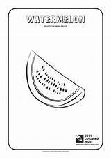 Coloring Pages Watermelon Cool Plants Fruits Print Kids sketch template