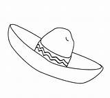 Sombrero Coloring Hat Pages Chili Pepper Mexican Template Sketch Printable Getcolorings Paintingvalley Color Sun Kids Unique sketch template