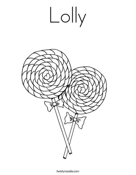 lolly coloring page twisty noodle