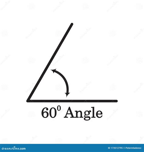 degree angle icon isolated  white vector illustration stock