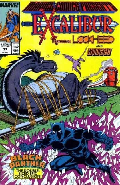 marvel comics presents  excaliber train dragon lockheed widget black panther dave