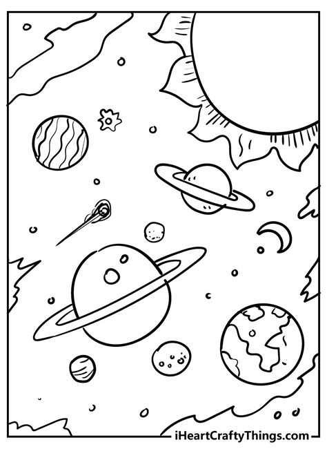 outer space coloring pages updated  artofit