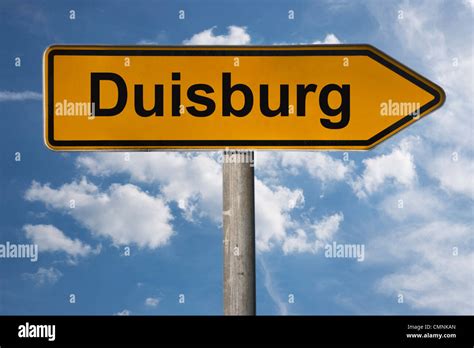 detail foto der ein schild mit der aufschrift duisburg nordrhein westfalen deutschland europa