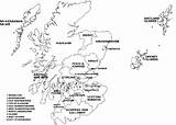 Map Scotland Template Coloring Outline sketch template