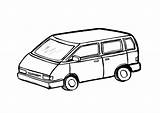 Coloring Minivan Pages Van Cars Car Printable Edupics Large sketch template