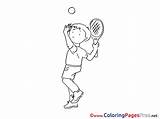 Coloring Pages Tennis Children Next Coloringpagesfree Sport sketch template