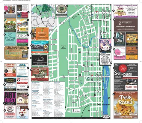 downtown walking map fredericksburg guidebook