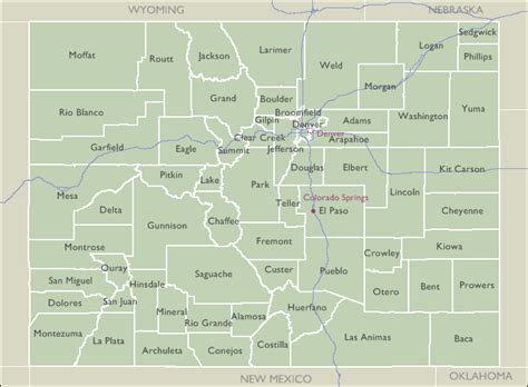 Colorado Zip Code Map By County United States Map