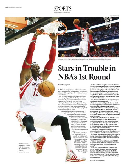 stars  trouble  nbas st roundepoch times newspaper