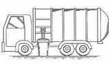 Garbage Truck Coloring Pages Print Color Rubbish Kids Choose Board sketch template