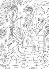 Victorian Era Coloring Pages Adult Favoreads sketch template