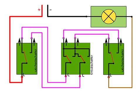 wechselschaltung doppelschalter wiring diagram