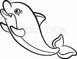 Dolphin Cute Coloring Pages Baby Cartoon Drawing Getdrawings Printable Getcolorings sketch template
