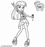 Coloring Equestria Twilight Girls Pages Sparkle Pony Little Bettercoloring Top sketch template