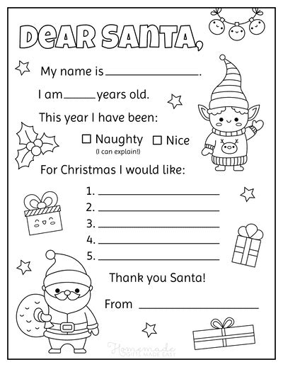 letter  santa coloring page  read item description