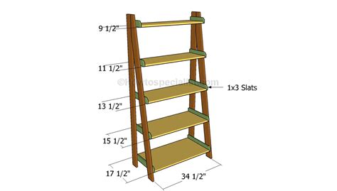 ladder shelf plans  woodworking