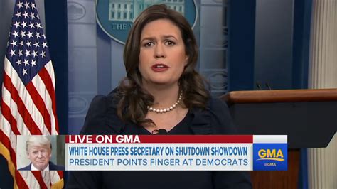 Wh Press Secretary Reacts To 3rd Day Of Government Shutdown Youtube
