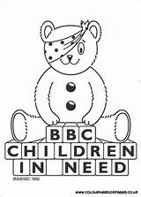 Children Need Pudsey Colouring Bear Pages Coloring Kids Activities Colour Printable Bbc Crafts Bears Girls Books Choose Board sketch template