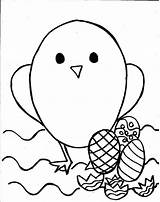 Easter Chick Coloring Printable Pages Kids Print Sheets Size Click Spring Decorates Eggs sketch template