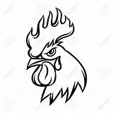 Rooster Head Drawing Stencil Clipart Tattoo Chicken Cartoon Easy Drawings Silhouette Little Tribal Fight Clipartmag Drawn Illustration Hand Background Cliparto sketch template