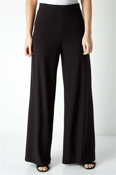 Wide Leg Trousers In Black Roman Originals Uk