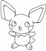 Pichu Coloring Draw Pages Pokemon Cute Template sketch template