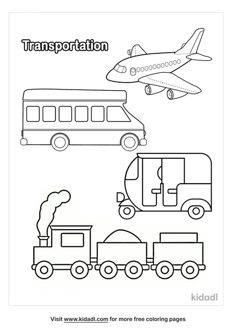 transportation coloring page coloring page printables kidadl