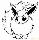 Flareon Coloring Pokemon Online Pages Color sketch template