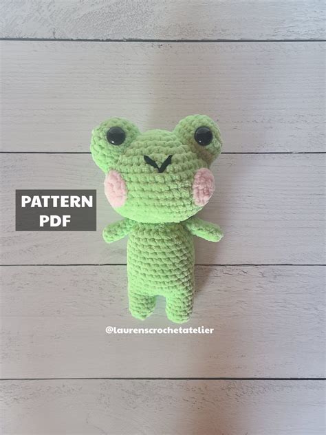 pattern  crochet frog plushie pattern etsy