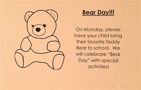teddy bear day ms stephanies preschool
