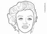 Marilyn Monroe Getdrawings 4kids sketch template