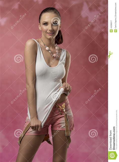 happy casual girl stock image image of fresh attractive 44286617