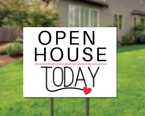 open house yard sign  real estate sign open houses real etsy