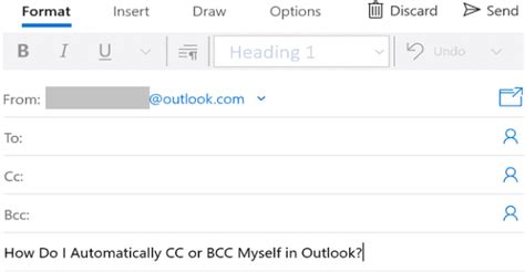 automatically cc  bcc   outlook technipages