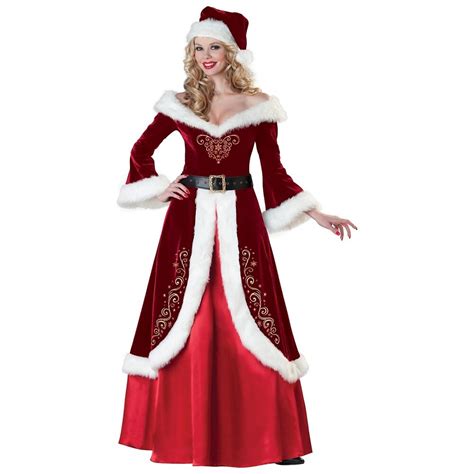 mrs claus costume adult mrs santa christmas outfit fancy dress ebay