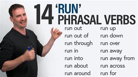 phrasal verbs  run run  run   run  youtube