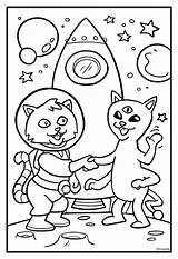 Cats Cosmic Coloring Alien Crayola Mindfullness Colourings Pages Hello Print sketch template