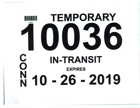 printable temporary license plate nm