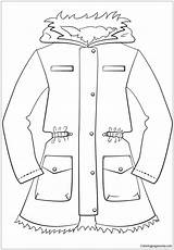 Jacket Coloring Winter Pages Color Getcolorings Template sketch template