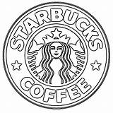 Starbucks Coloring Logo Via sketch template