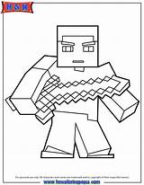 Minecraft Coloring Simple Pages Kids Print Characters Games sketch template