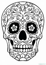 Skull Sugar Template Printable Blank Stencils sketch template