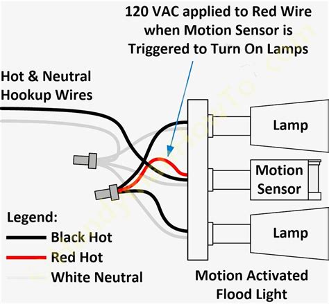 motion sensor security light circuit diagram