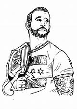 Wwe Pages Coloring Roman Reigns Printable Getcolorings Color sketch template
