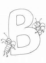 Letter Coloring Pages Alphabet Kids Bee Preschool Printable Color Print Learn Bees Letters Toddlers Learning Childrens Displaypix Prints Getcolorings Button sketch template
