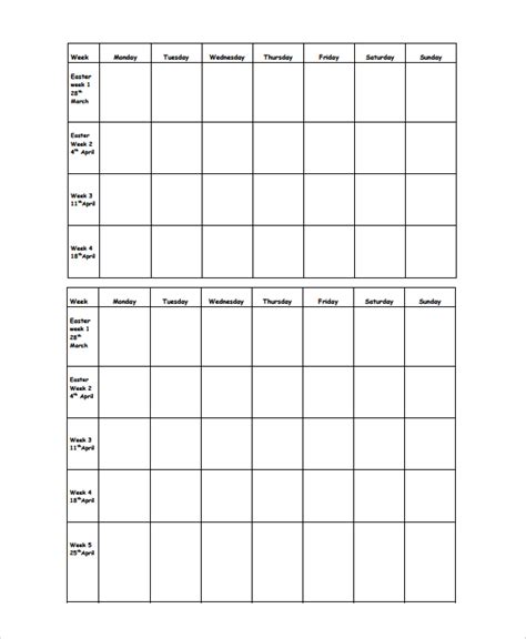 revision timetable template  printable  rezfoods resep