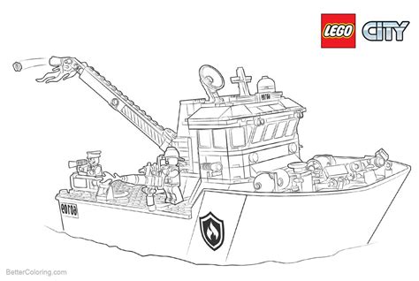 lego city coloring pages ship  printable coloring pages