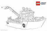 Lego City Coloring Pages Ship Printable Adults Kids sketch template